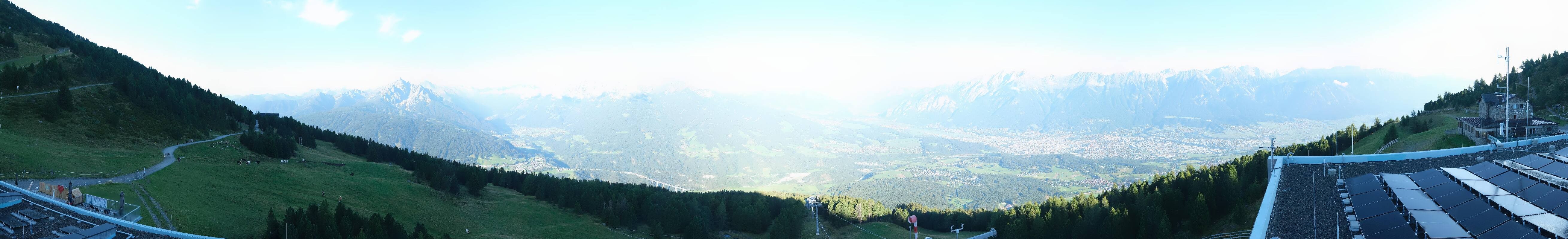 Archiv Foto Webcam Patscherkofel - Blick auf Innsbruck