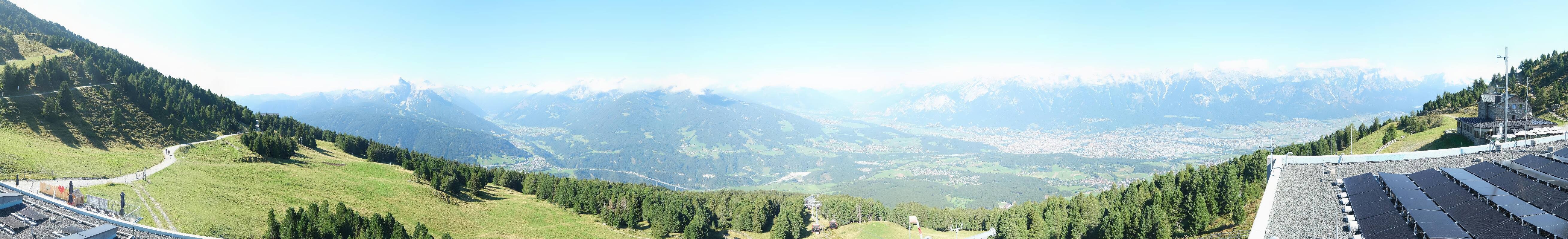 Archiv Foto Webcam Patscherkofel - Blick auf Innsbruck