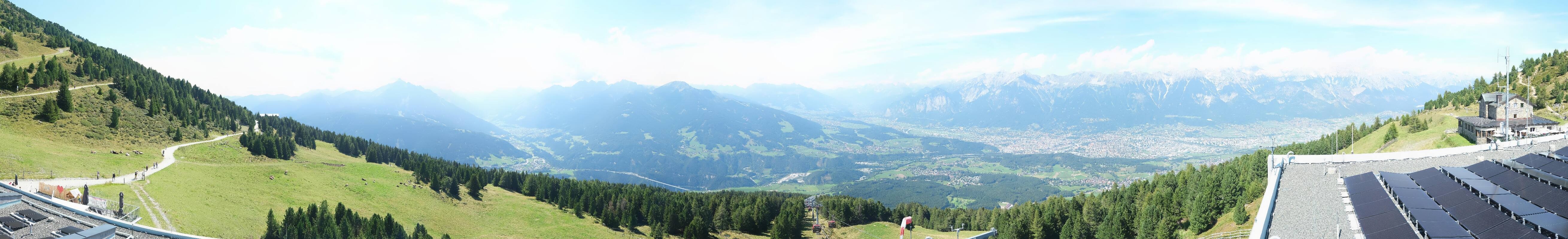 Archiv Foto Webcam Patscherkofel - Blick auf Innsbruck