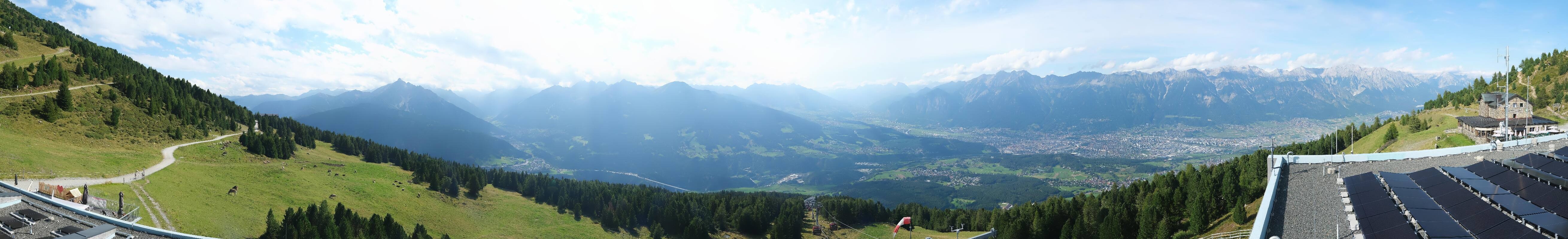 Archiv Foto Webcam Patscherkofel - Blick auf Innsbruck