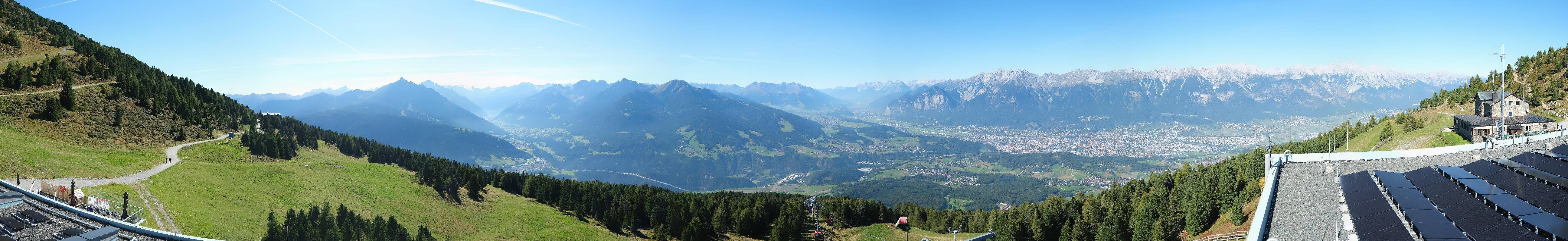 Archiv Foto Webcam Patscherkofel - Blick auf Innsbruck