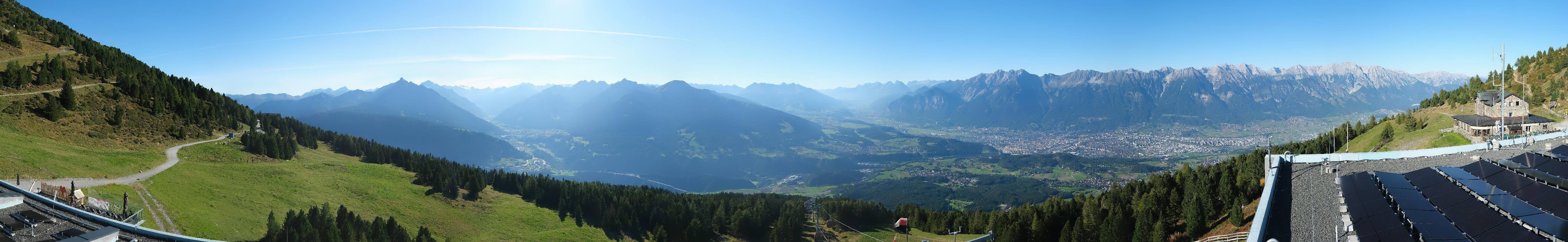 Archiv Foto Webcam Patscherkofel - Blick auf Innsbruck
