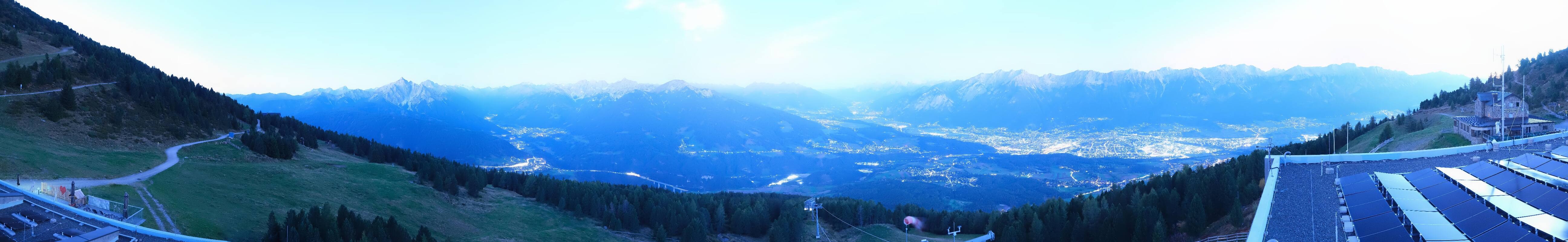 Archiv Foto Webcam Patscherkofel - Blick auf Innsbruck