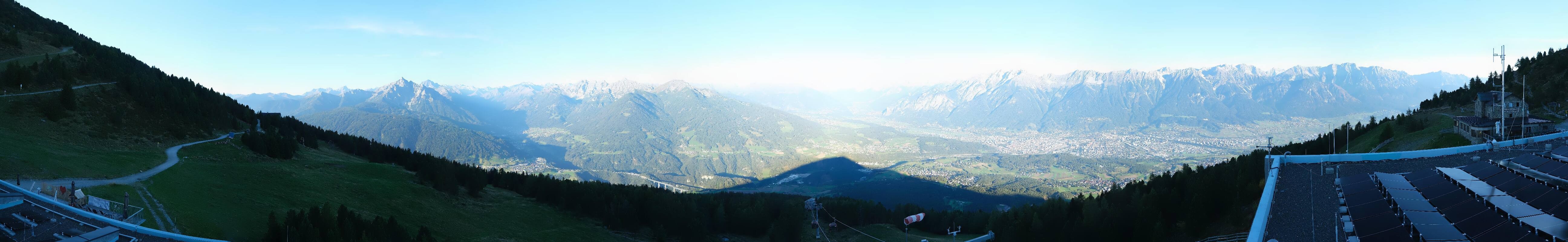 Archiv Foto Webcam Patscherkofel - Blick auf Innsbruck