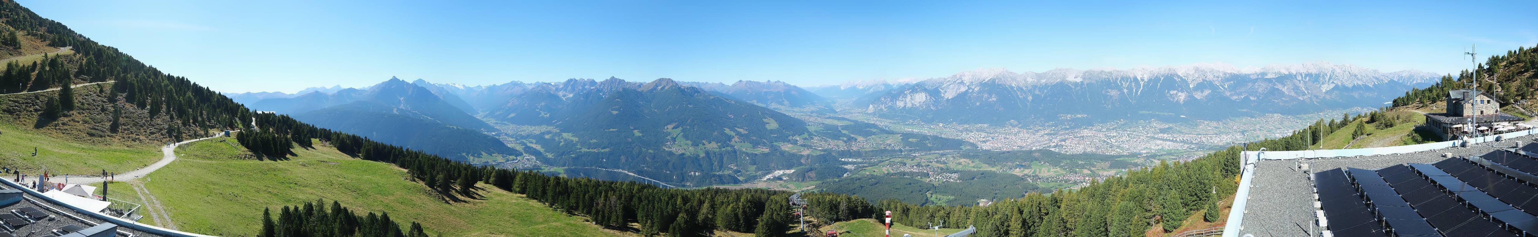 Archiv Foto Webcam Patscherkofel - Blick auf Innsbruck