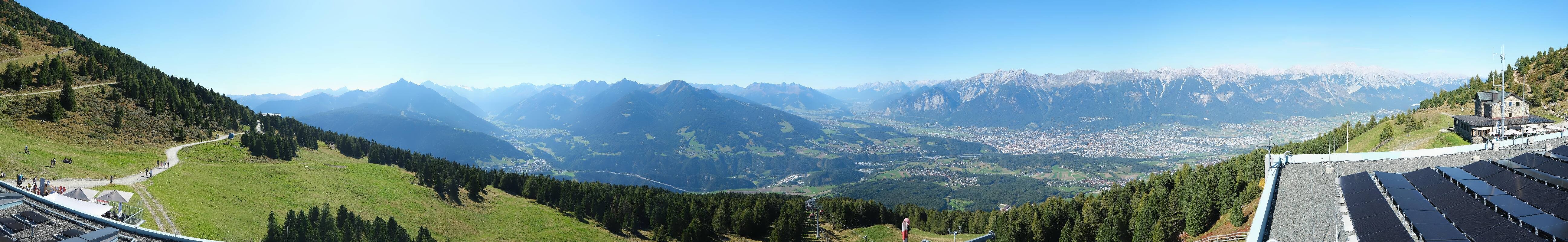 Archiv Foto Webcam Patscherkofel - Blick auf Innsbruck