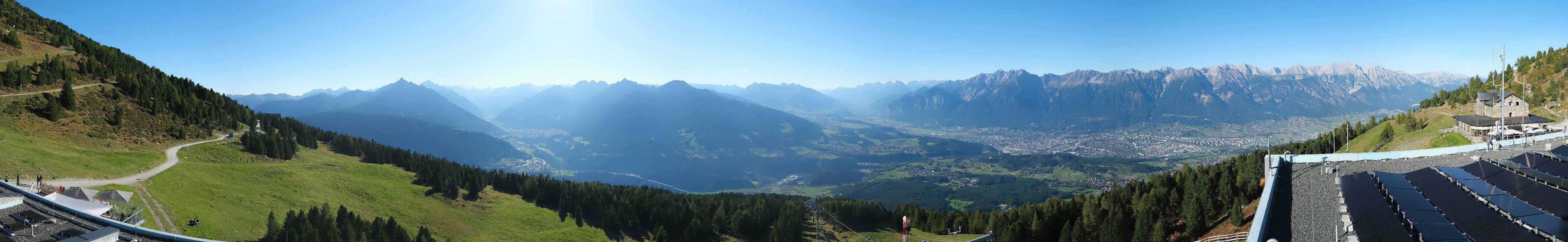 Archiv Foto Webcam Patscherkofel - Blick auf Innsbruck