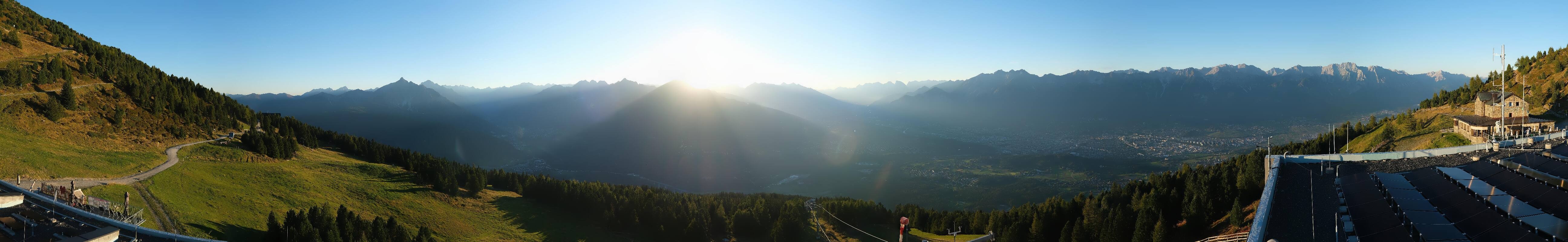 Archiv Foto Webcam Patscherkofel - Blick auf Innsbruck