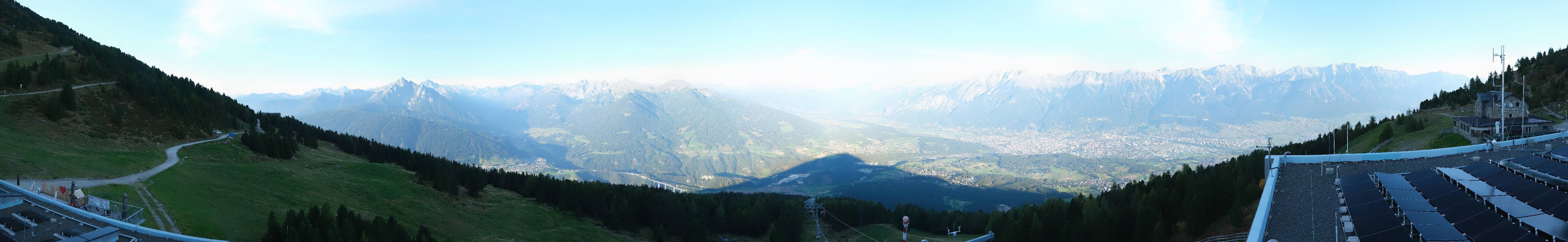 Archiv Foto Webcam Patscherkofel - Blick auf Innsbruck