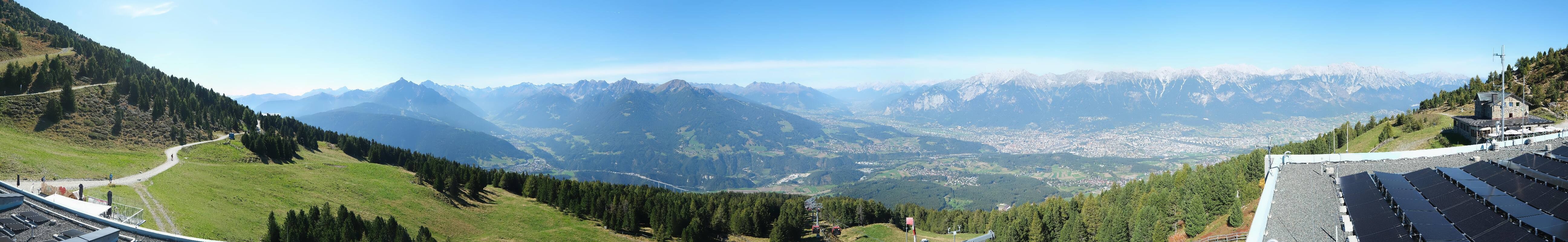 Archiv Foto Webcam Patscherkofel - Blick auf Innsbruck