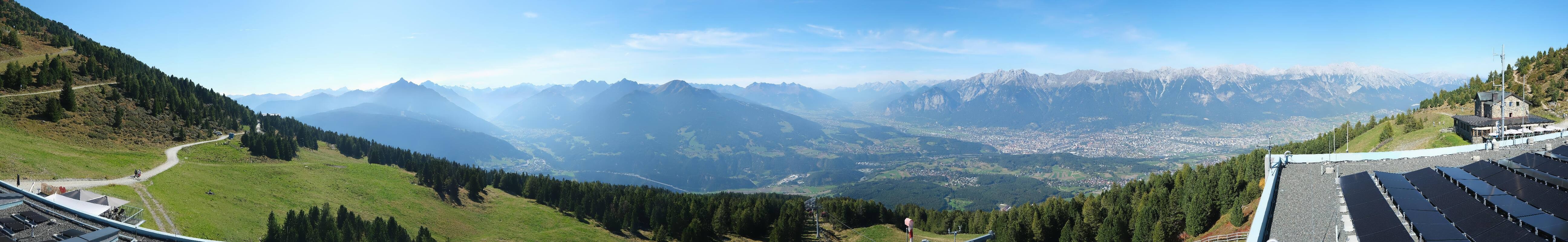 Archiv Foto Webcam Patscherkofel - Blick auf Innsbruck