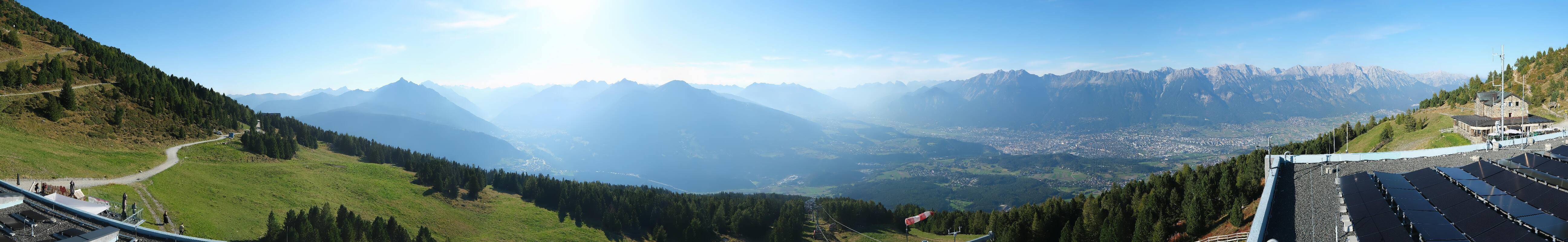 Archiv Foto Webcam Patscherkofel - Blick auf Innsbruck