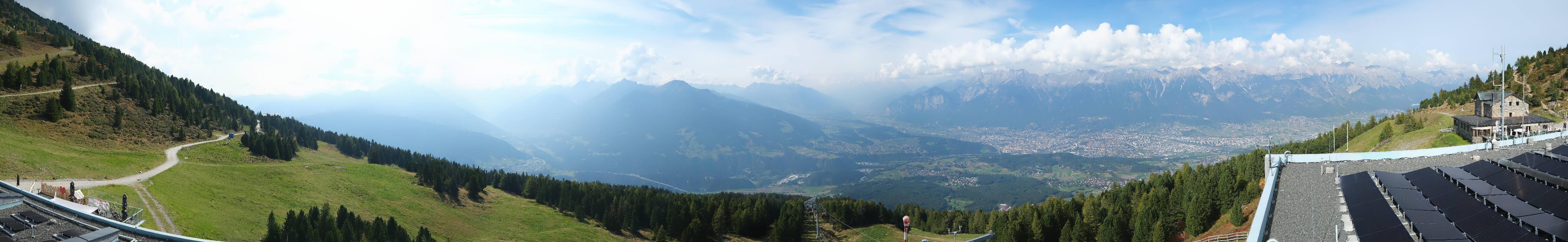 Archiv Foto Webcam Patscherkofel - Blick auf Innsbruck