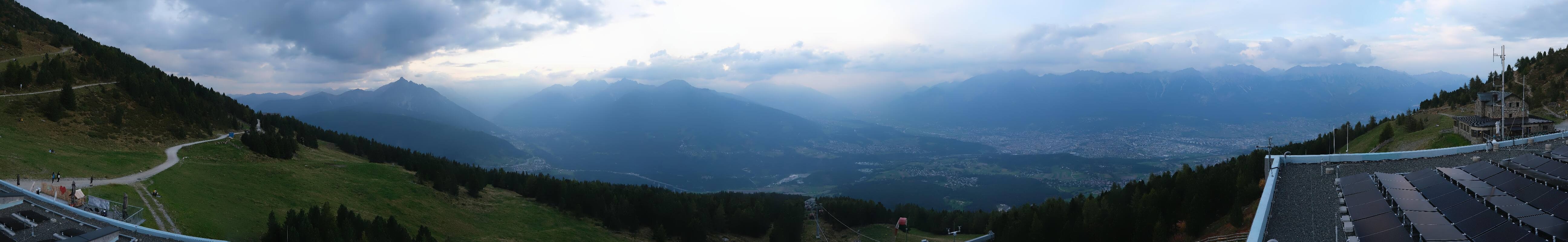 Archiv Foto Webcam Patscherkofel - Blick auf Innsbruck