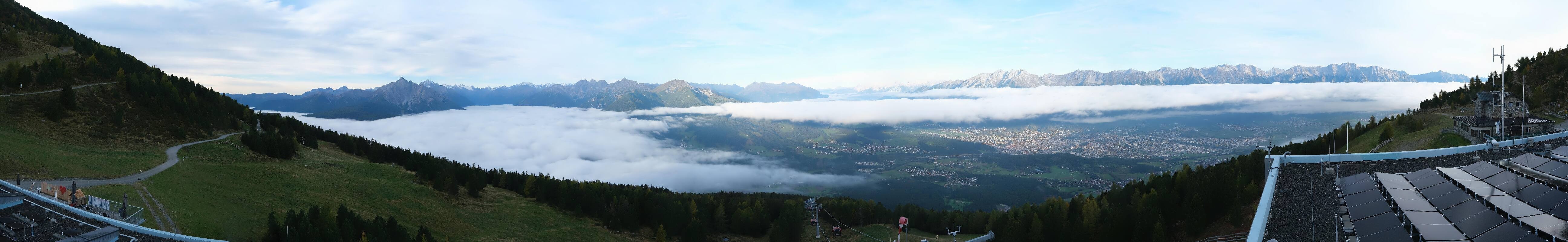 Archiv Foto Webcam Patscherkofel - Blick auf Innsbruck