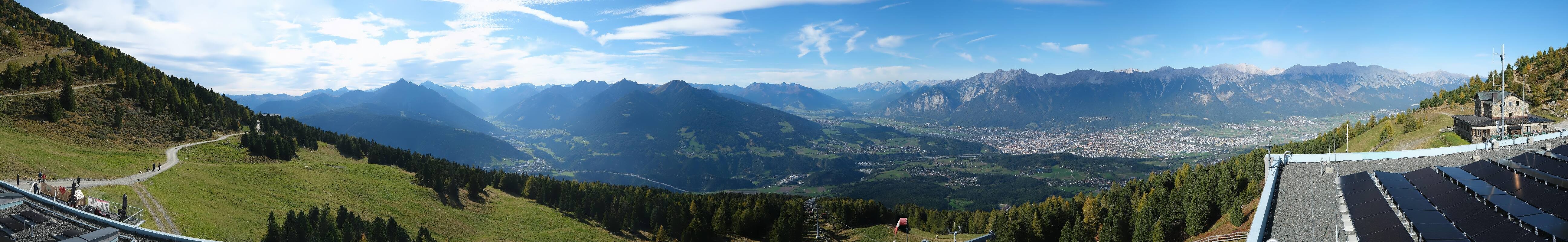 Archiv Foto Webcam Patscherkofel - Blick auf Innsbruck