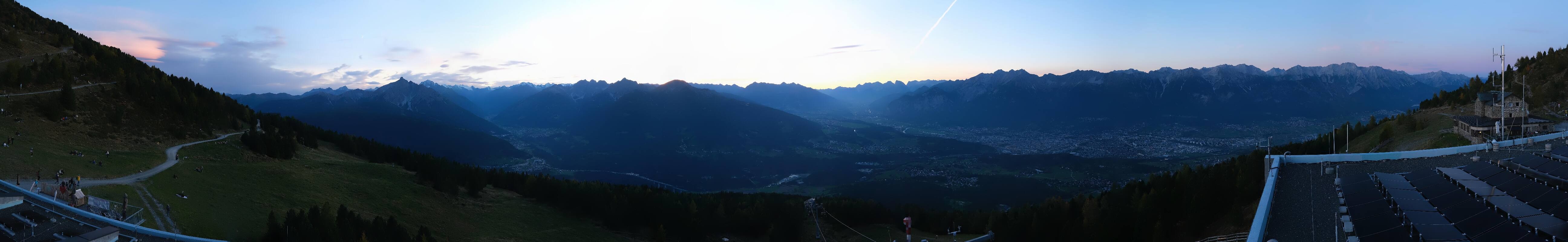 Archiv Foto Webcam Patscherkofel - Blick auf Innsbruck