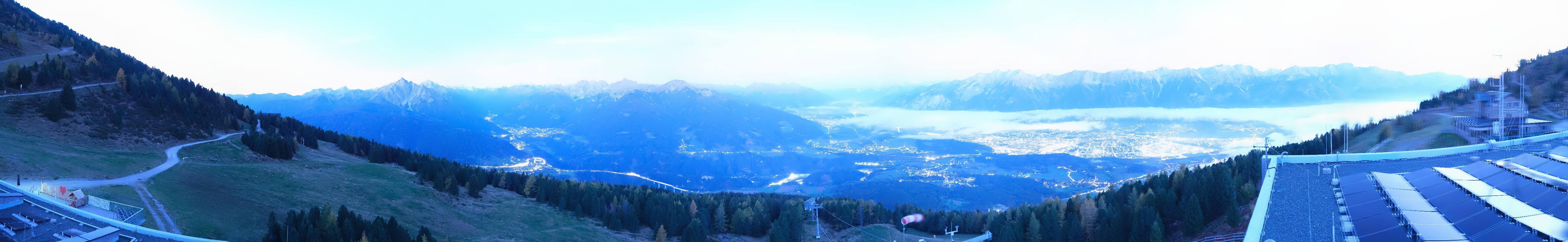 Archiv Foto Webcam Patscherkofel - Blick auf Innsbruck