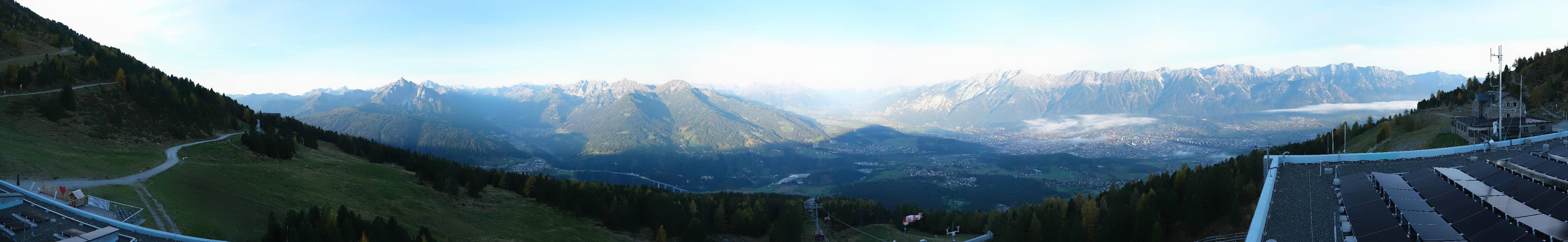 Archiv Foto Webcam Patscherkofel - Blick auf Innsbruck