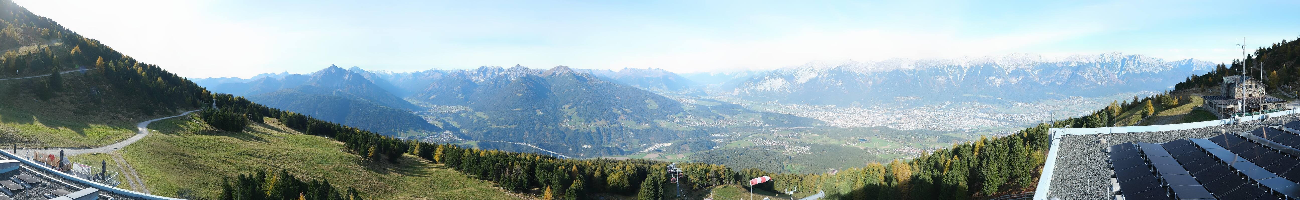 Archiv Foto Webcam Patscherkofel - Blick auf Innsbruck