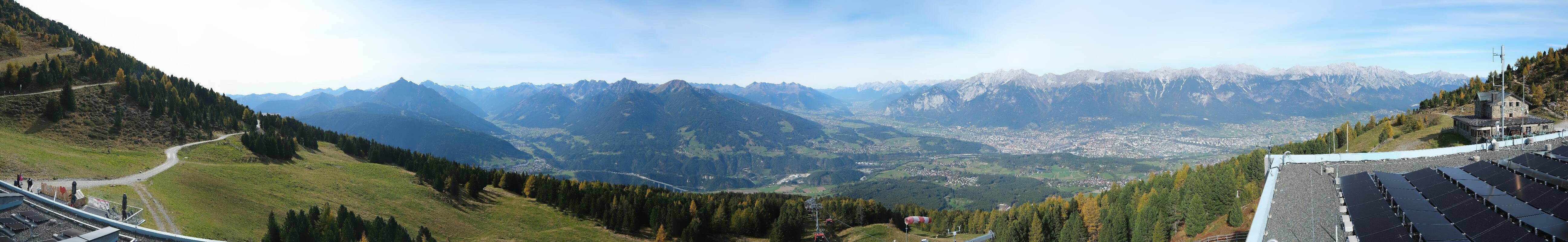 Archiv Foto Webcam Patscherkofel - Blick auf Innsbruck