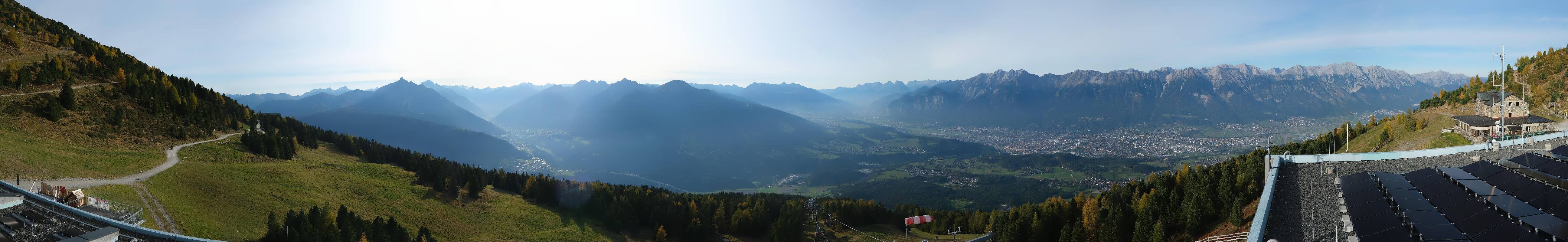 Archiv Foto Webcam Patscherkofel - Blick auf Innsbruck