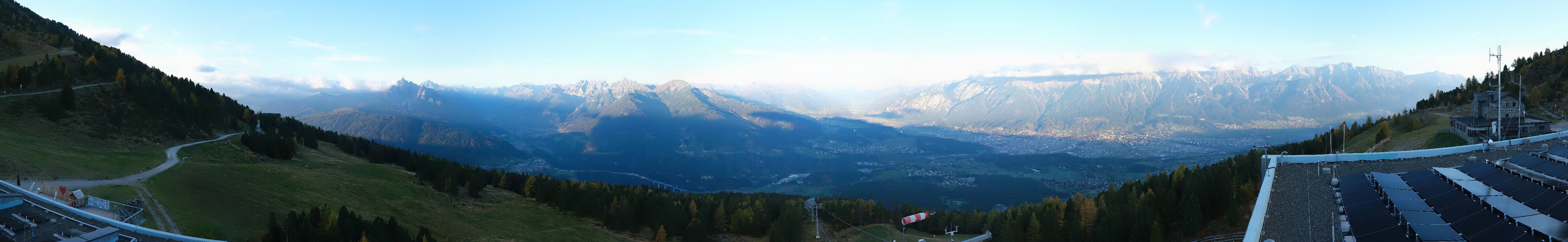 Archiv Foto Webcam Patscherkofel - Blick auf Innsbruck