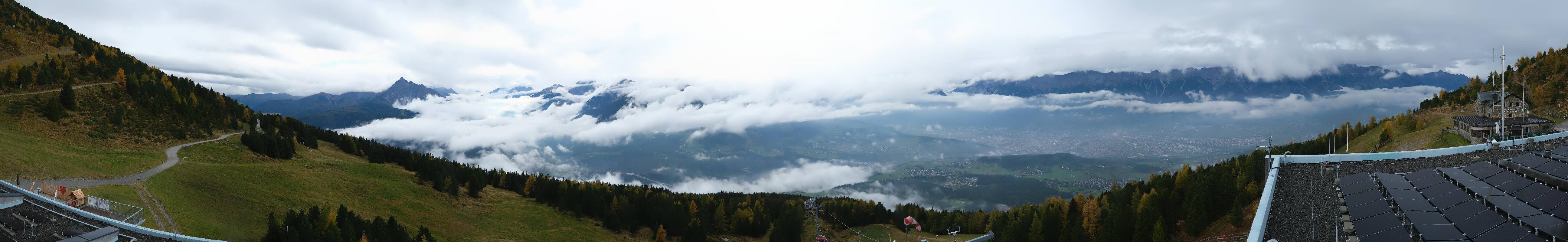 Archiv Foto Webcam Patscherkofel - Blick auf Innsbruck