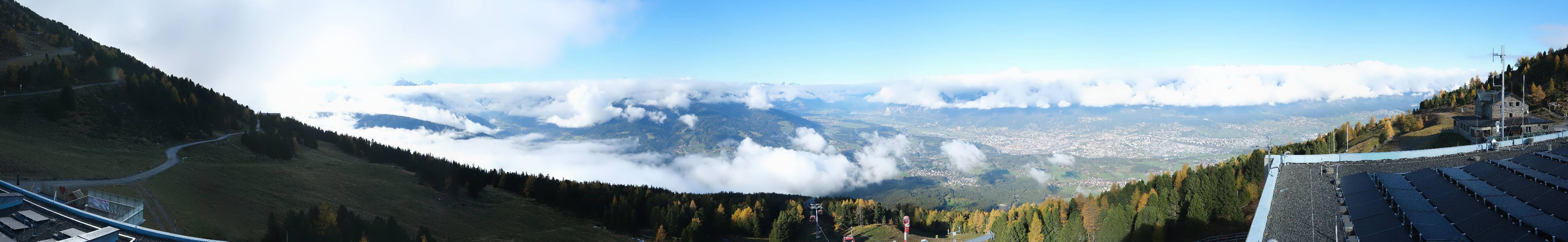 Archiv Foto Webcam Patscherkofel - Blick auf Innsbruck