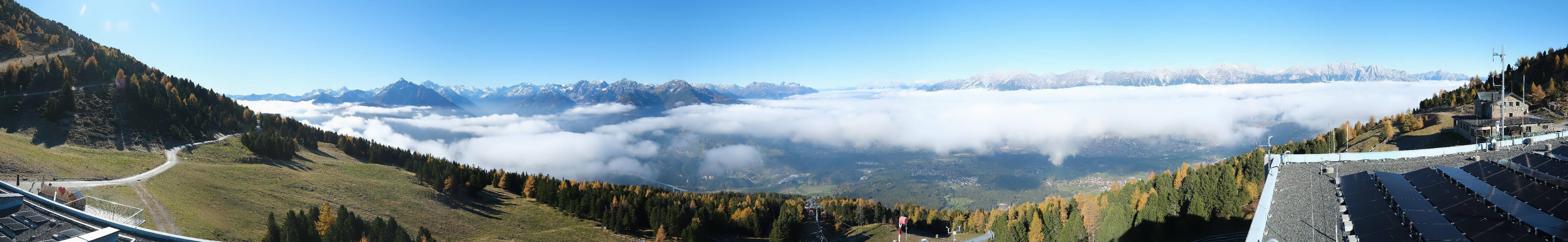 Archiv Foto Webcam Patscherkofel - Blick auf Innsbruck