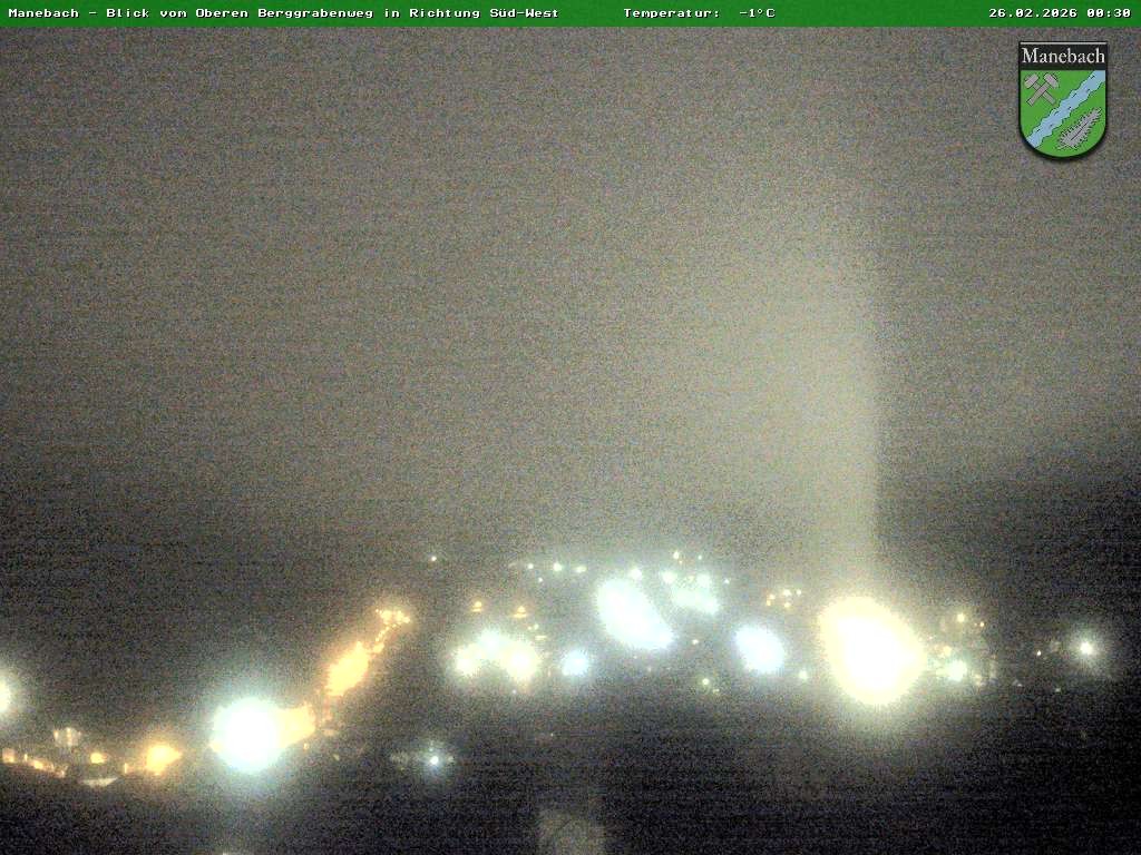 Archived image Webcam Ilmenau: View Manebach