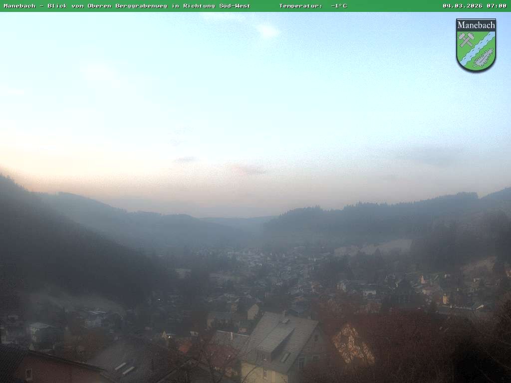 Archiv Foto Webcam Ilmenau - Blick auf Manebach
