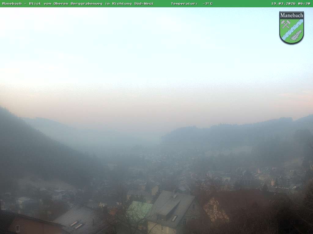 Archiv Foto Webcam Ilmenau - Blick auf Manebach