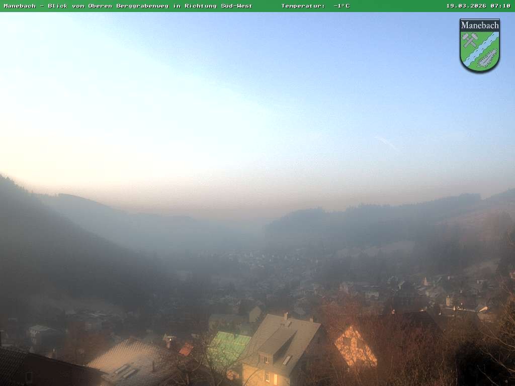 Archiv Foto Webcam Ilmenau - Blick auf Manebach