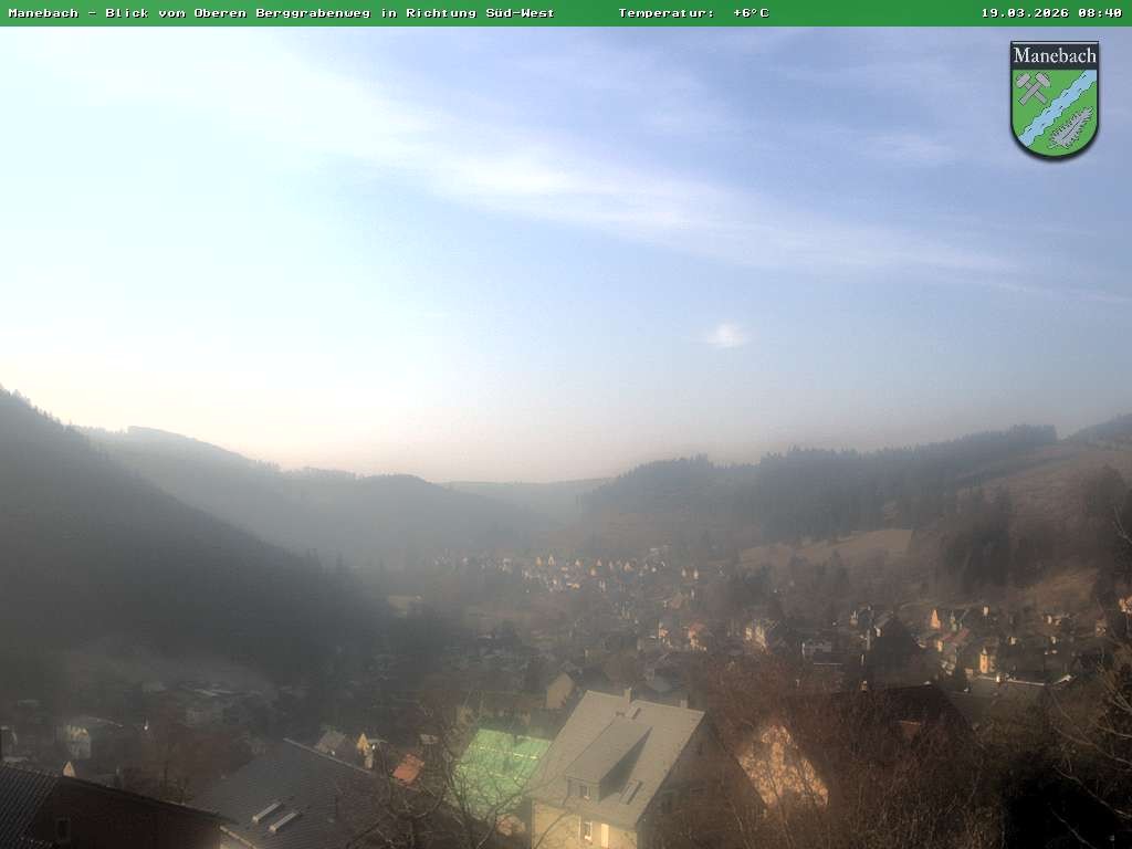 Archiv Foto Webcam Ilmenau - Blick auf Manebach