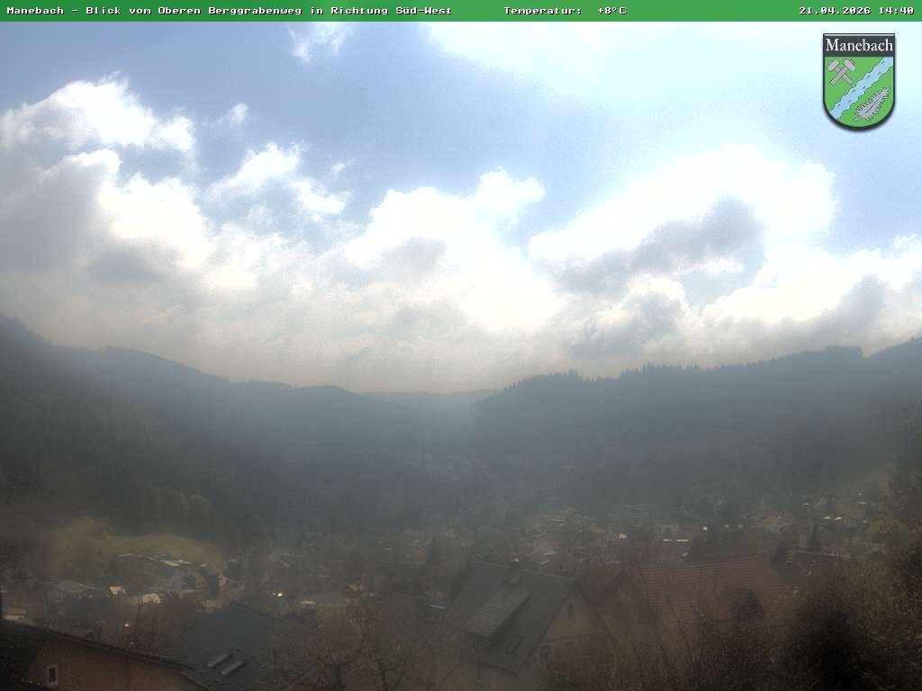 Archiv Foto Webcam Ilmenau - Blick auf Manebach