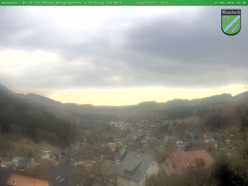 Archiv Foto Webcam Ilmenau - Blick auf Manebach