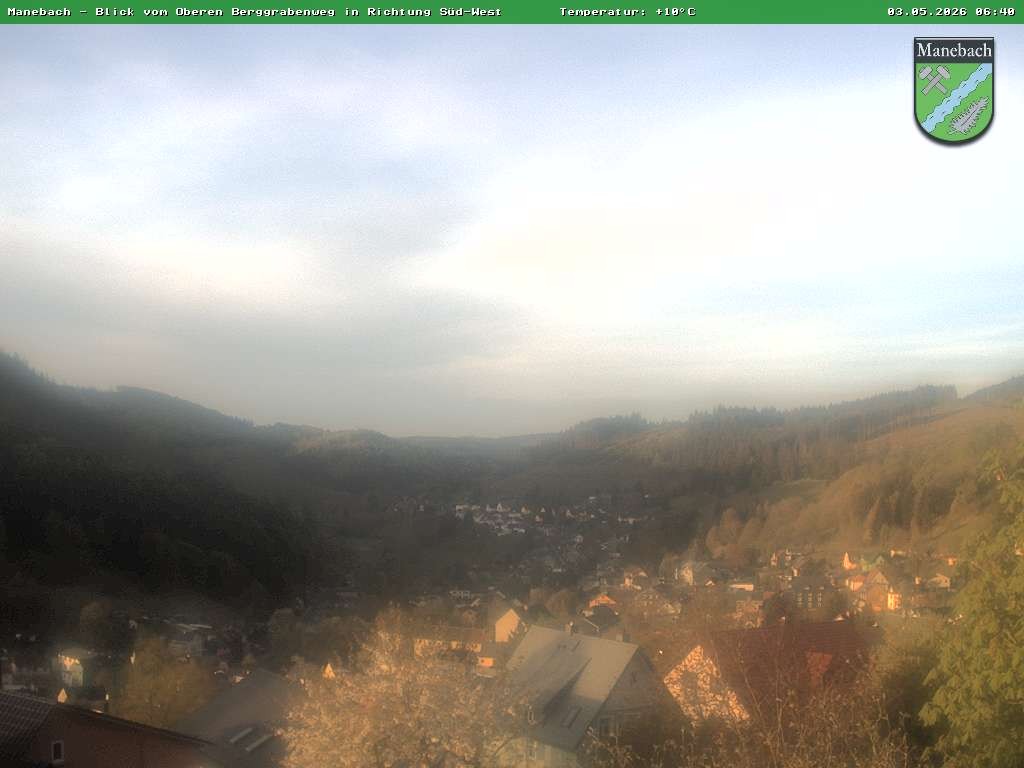 Archiv Foto Webcam Ilmenau - Blick auf Manebach