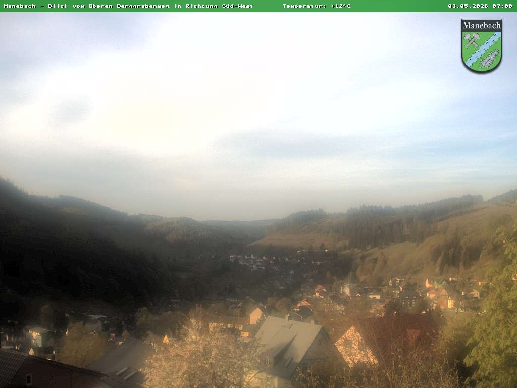 Archiv Foto Webcam Ilmenau - Blick auf Manebach