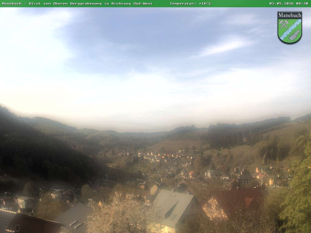 Archiv Foto Webcam Ilmenau - Blick auf Manebach