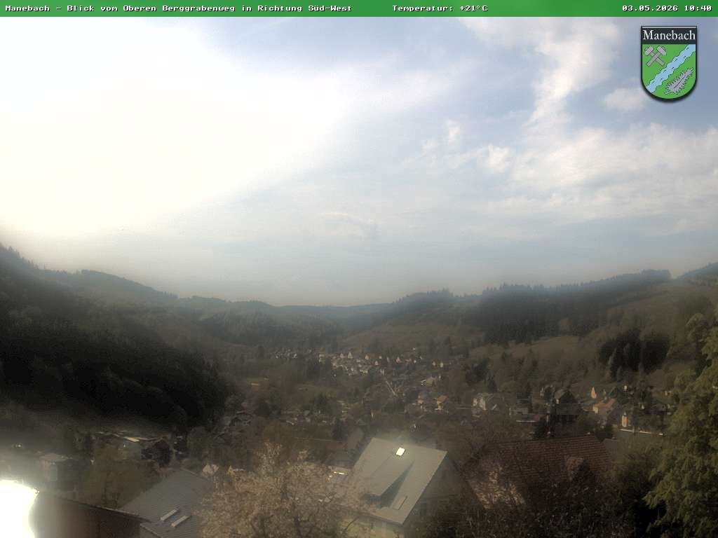 Archiv Foto Webcam Ilmenau - Blick auf Manebach
