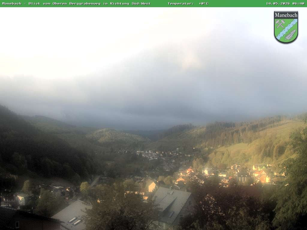 Archiv Foto Webcam Ilmenau - Blick auf Manebach