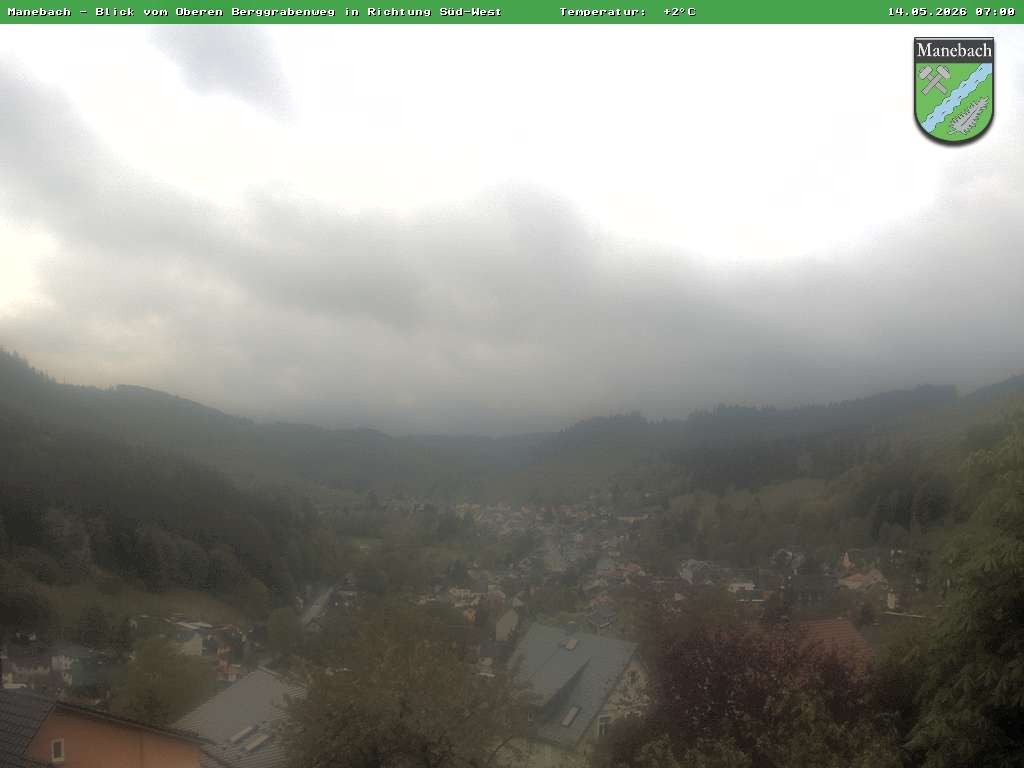 Archiv Foto Webcam Ilmenau - Blick auf Manebach