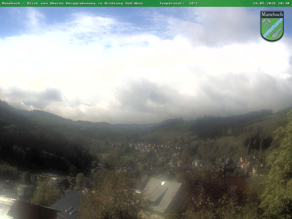 Archiv Foto Webcam Ilmenau - Blick auf Manebach