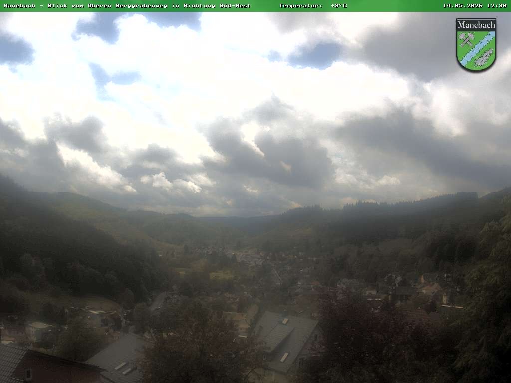 Archiv Foto Webcam Ilmenau - Blick auf Manebach