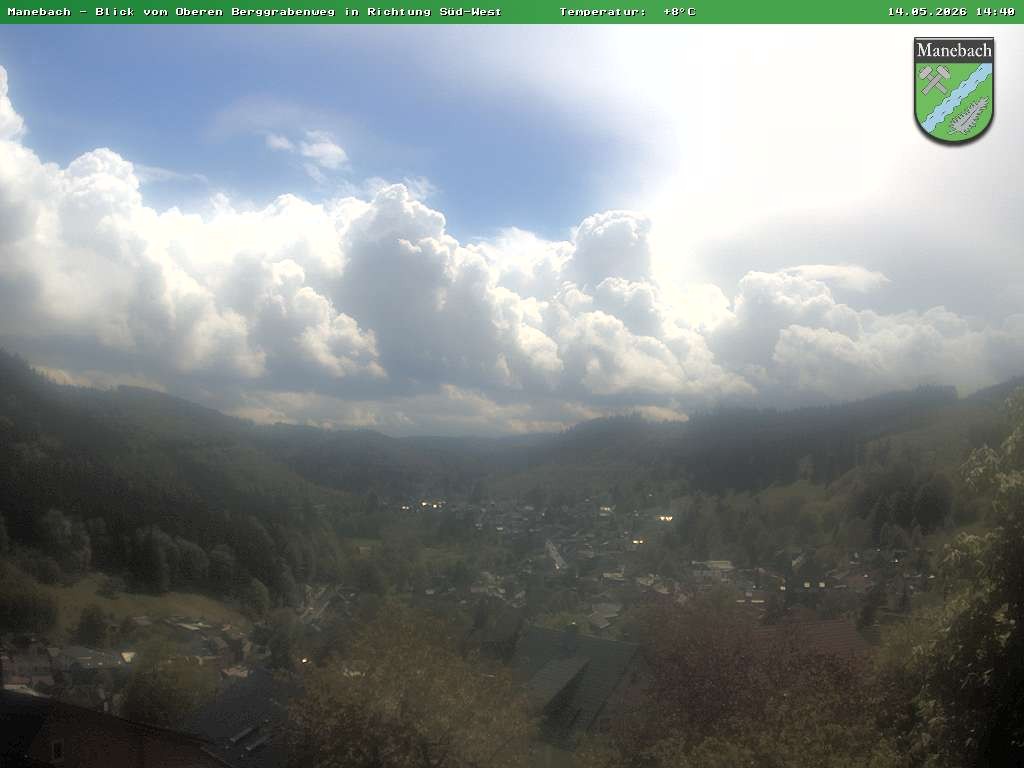 Archiv Foto Webcam Ilmenau - Blick auf Manebach