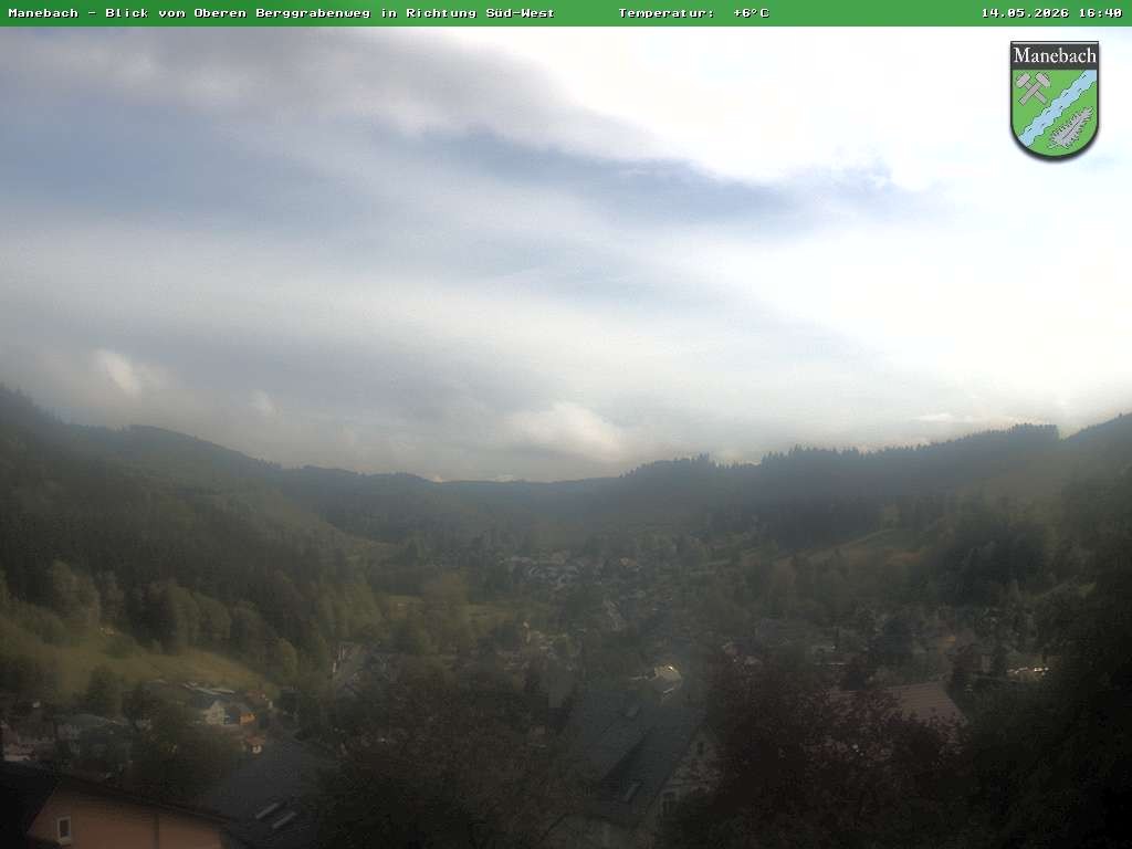 Archiv Foto Webcam Ilmenau - Blick auf Manebach
