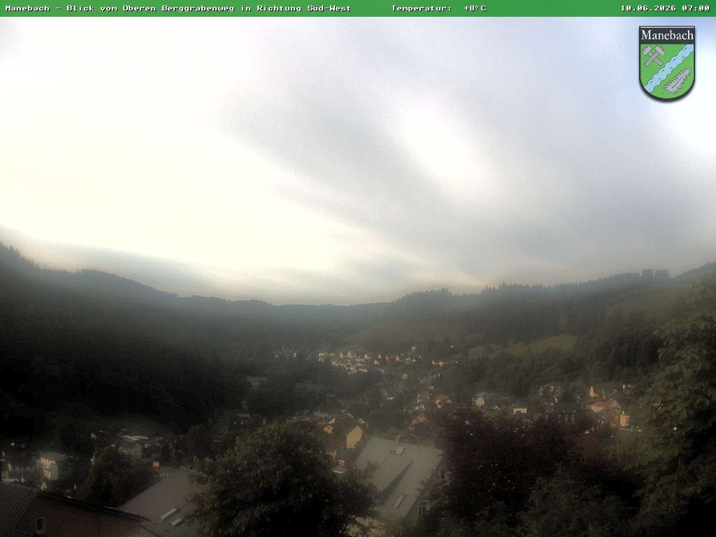 Archiv Foto Webcam Ilmenau - Blick auf Manebach