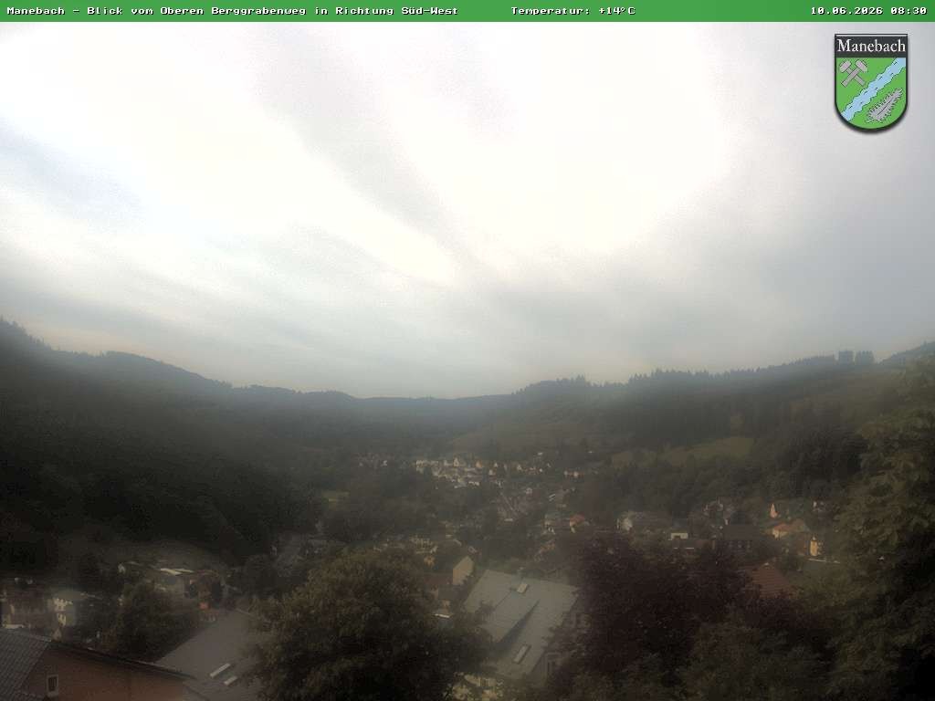 Archiv Foto Webcam Ilmenau - Blick auf Manebach