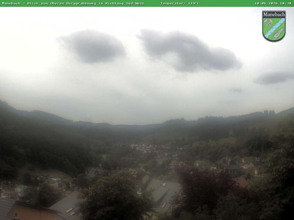 Archiv Foto Webcam Ilmenau - Blick auf Manebach